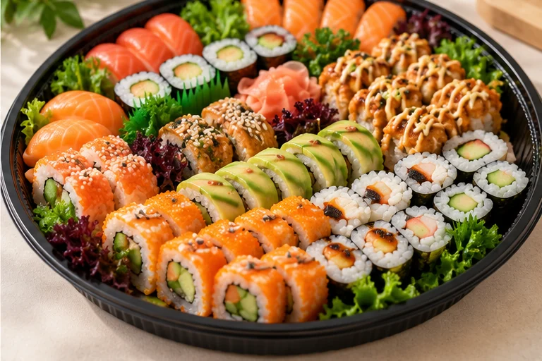 Assorted sushi platter